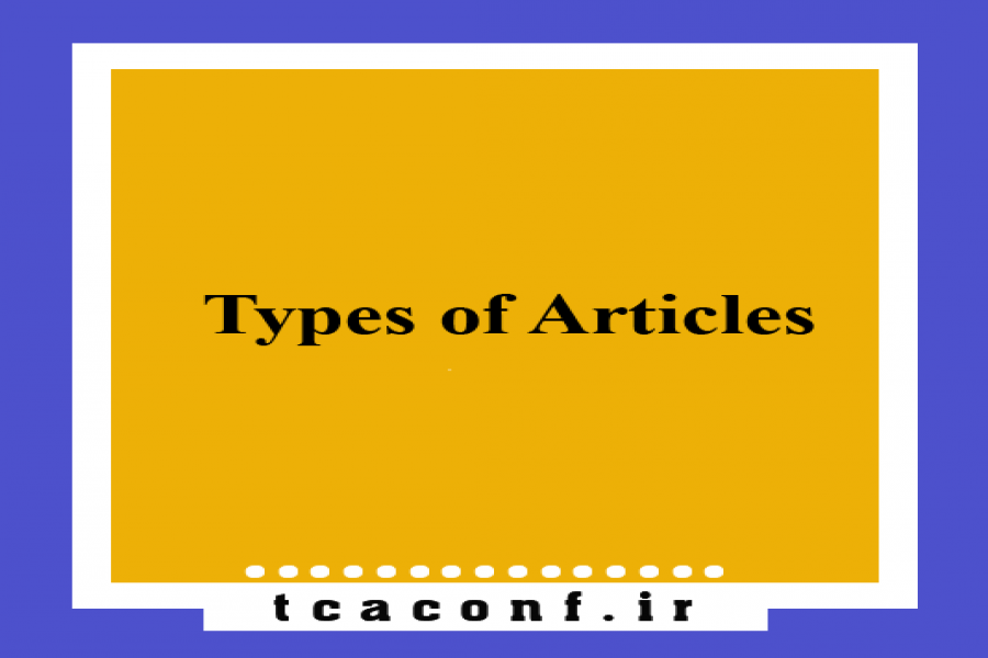 Types of Articles Accepted by the Conference